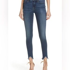 FRAME SULHAM Le high skinny jeans triangle hem size 27 high rise raw hem